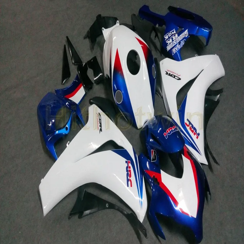 A Индивидуальные Обтекатели для HONDA CBR1000RR 2008 2009 2010 2011 мотор панели+ Botls+ литьевая форма синий белый - Цвет: A