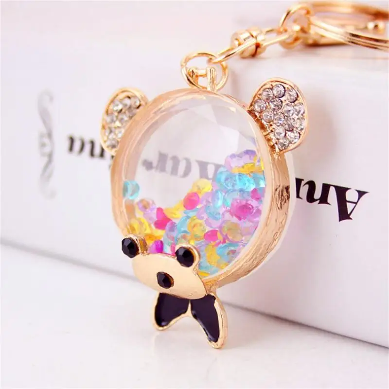 Fashionable beautiful key chain colorful crystal rhinestone bear bag Fashionable beautiful key chain colorful crystal rhinestone bear bag