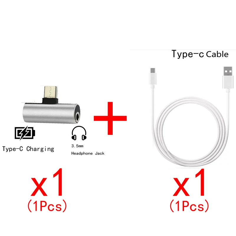 Двойные наушники 3,5 мм разъем типа c 2 в 1 аудио зарядное устройство для sony Xperia 1 XZ3 XZ2 Премиум компактный корпус аудио Chraging USB C кабель - Цвет: Splitter and cable