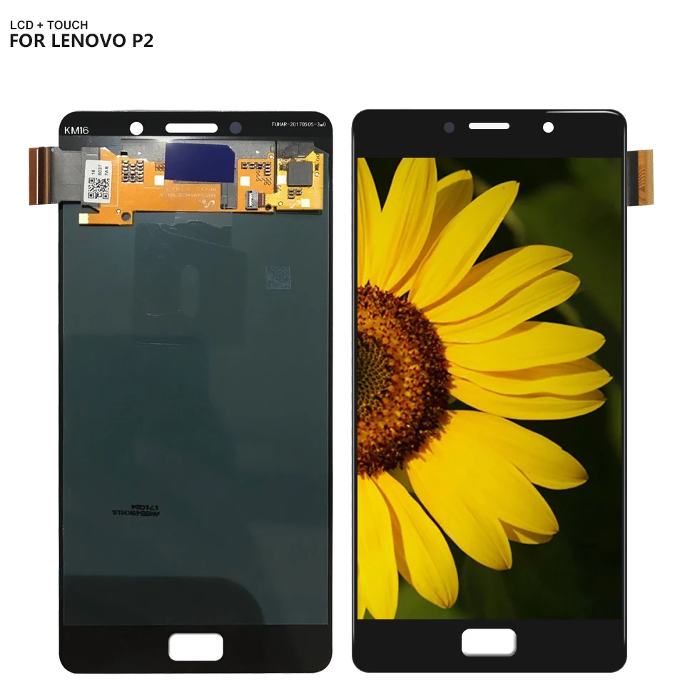 

Free Shipping 5.2'' For Lenovo P2 P2c72 P2a42 Digitizer Touch Screen 1920x1080 Lcd Display Assembly Replacement Parts