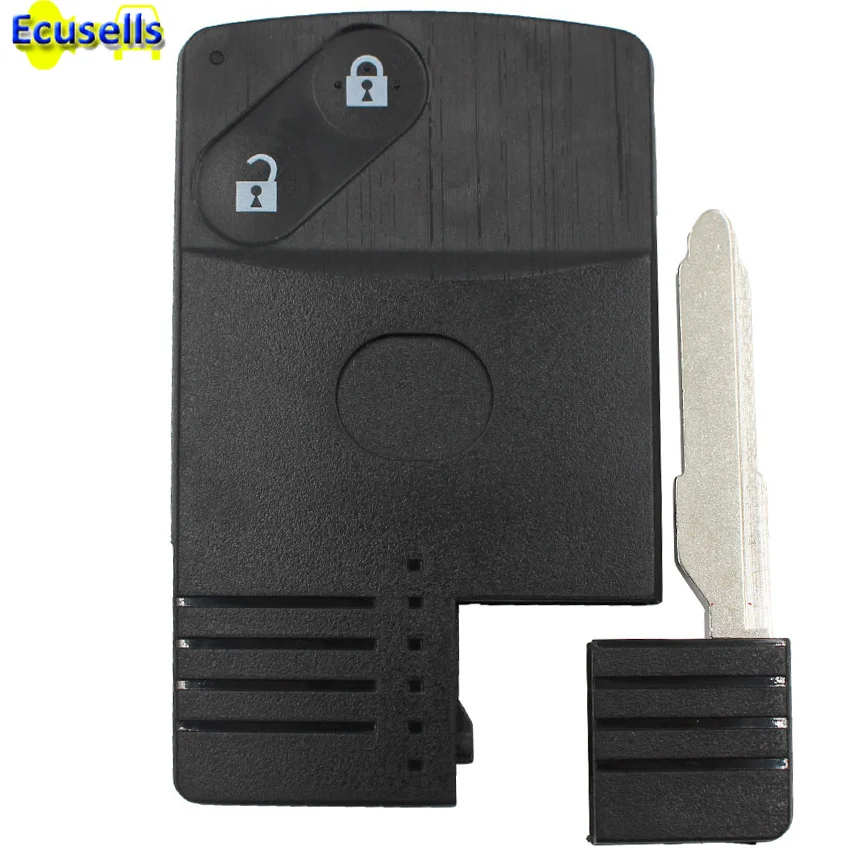 

2 BUTTON SMART CARD KEYLESS REMOTE KEY SHELL CASE FOB UNCUT KEY FOR MAZDA 5 6 CX-7 CX-9 RX8 Miata MX5