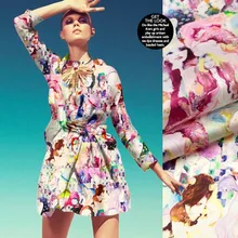 135 см 14 мм специальный принт шелковая органза ткань для платья рубашка одежда брюки