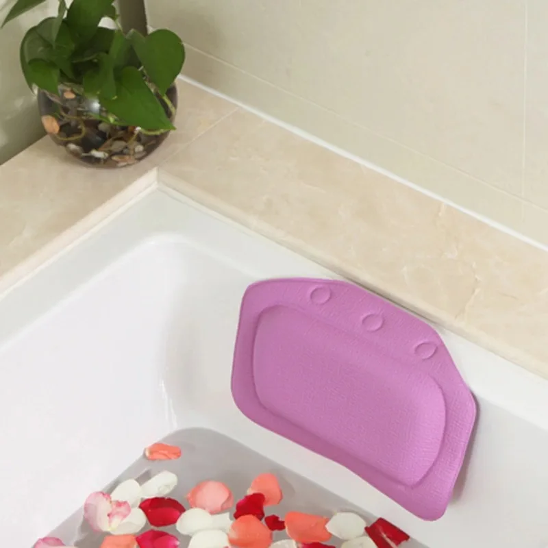 

Non-Slip Bathtub Pillow SPA Bath Pillow With Small Suction Cups Bathtub Neck Cushion Relax Support Pillow For Neck Head Shoulder