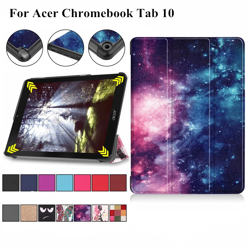 

Case for Acer Chromebook Tab 10 9.7inch Tablet Cover Funda Tablet PU Leather Folding Flip Stand Shell for Acer Chromebook Tab 10