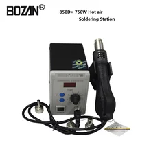 750 Вт 858D+ ESD светодиодный цифровой паяльная станция горячего воздуха пистолет BGA Распайка для телефона PCB IC инструмент для демонтажа набор ki