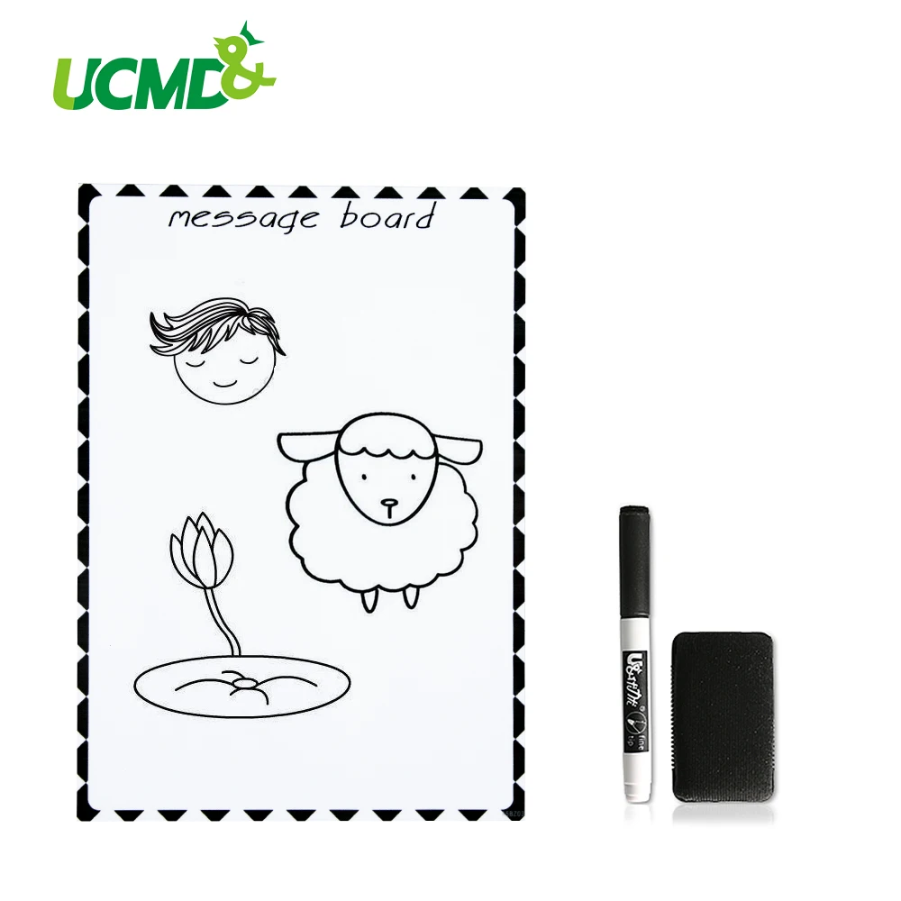 

A5 Magnetic Whiteboard Kids Writing Drawing Message Board with Pens Eraseable Fridge Magnets for Home Office School Wall Sticker