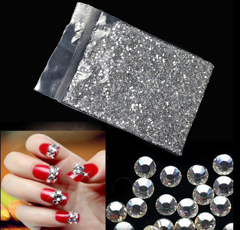 Silver 1440Pcs 2mm Crystal Diamond Rhinestone Car/Mobile/PC Decor Decal Styling Art Self Adhesive Scrapbooking Sticker | Дом и сад