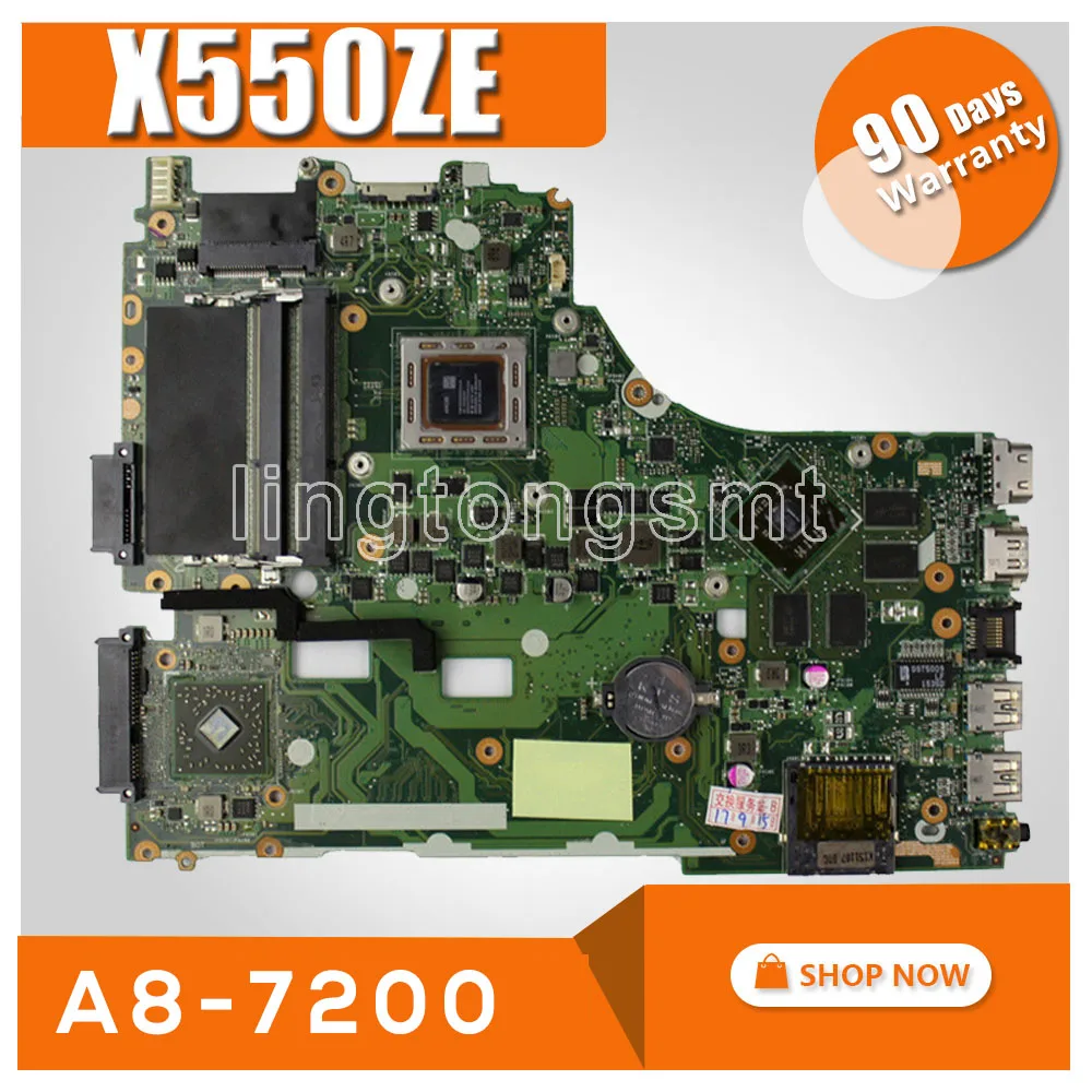 X550ZE материнской A8 7200 для ASUS X550ZA X550Z X550 K550Z VM590Z A555Z K555Z X555Z Материнская плата ноутбука X550ZE плата test OK