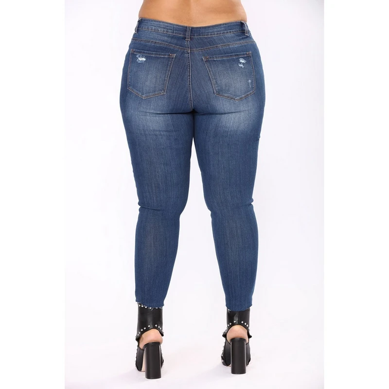 OEAK брюки-карандаш винтажные с высокой талией рваные повседневные джинсы из денима на пуговицах стрейч брюки большого размера 7XL брюки