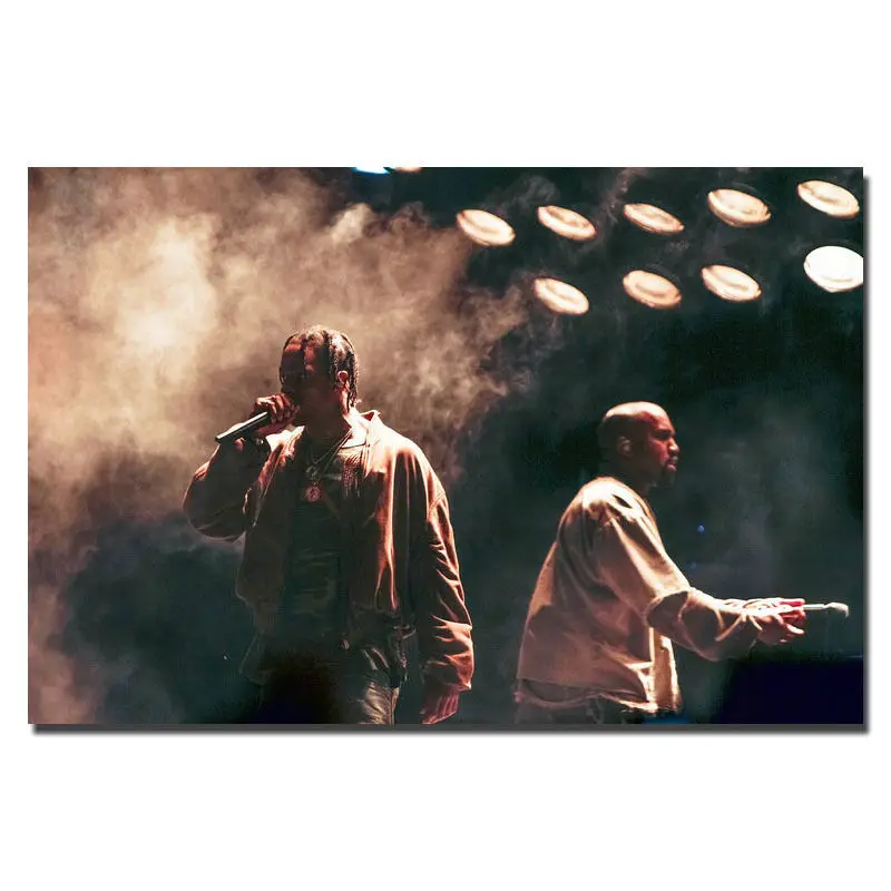 Hot New Kanye West Yezzy USA Grammy Rap HIPHOP-Silk Art Poster Wall Sicker Decoration Gift