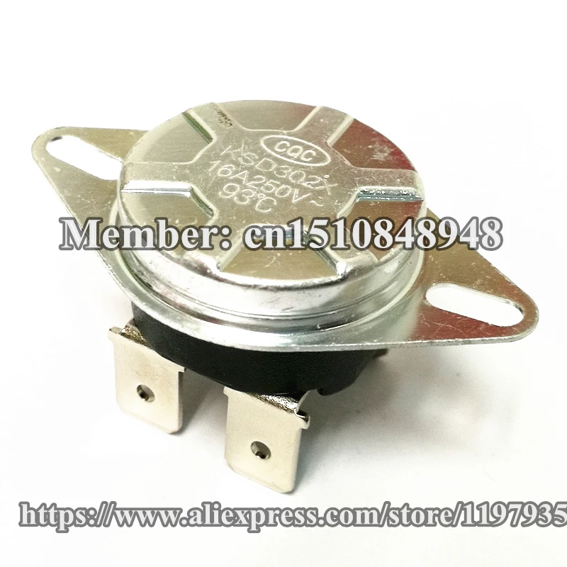 

KSD302X KSD302T KSD302 250V 16A 93 degrees temperature control switch 93C