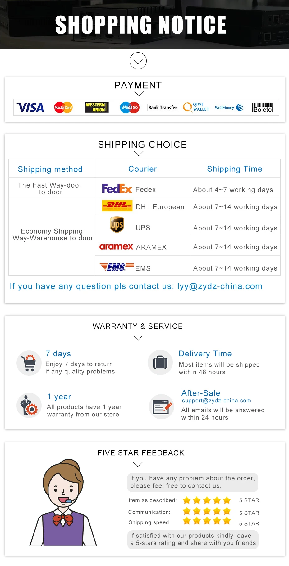 shopping notice
