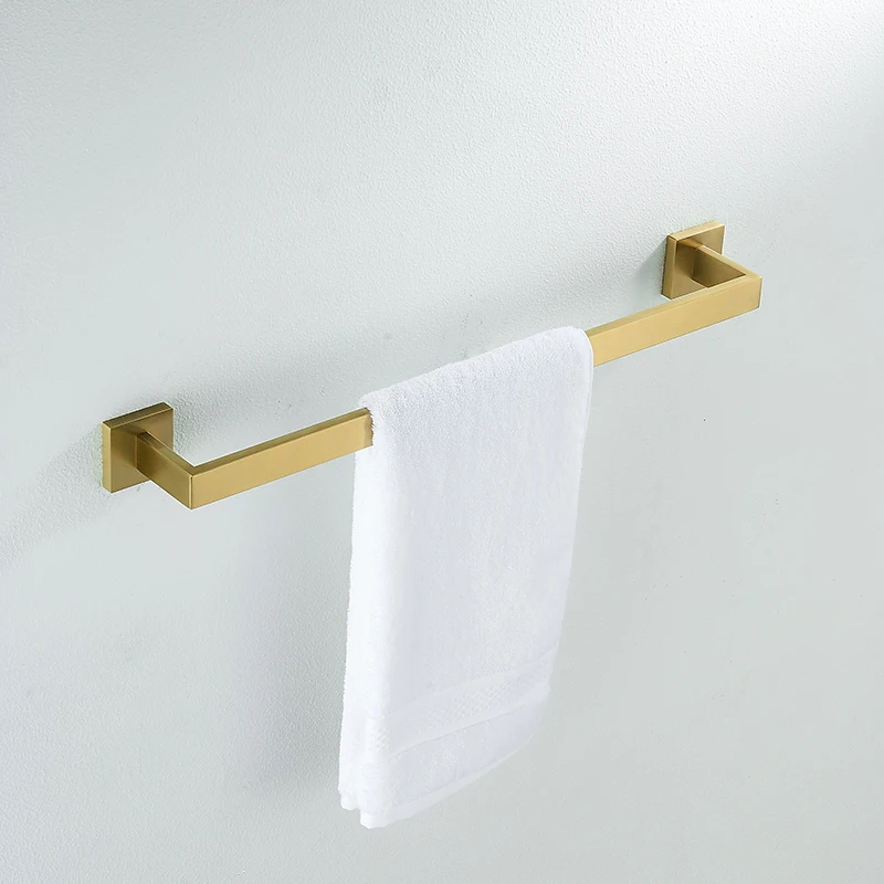 Brushed Gold Bathroom Hardware Set Robe Hook Towel Rail Bar Rack Bar Shelf Tissue Paper Holder Bathroom Accessories paper towel holder toilet paper holder towel hook bathroom hardware set bathroom hardware accessories