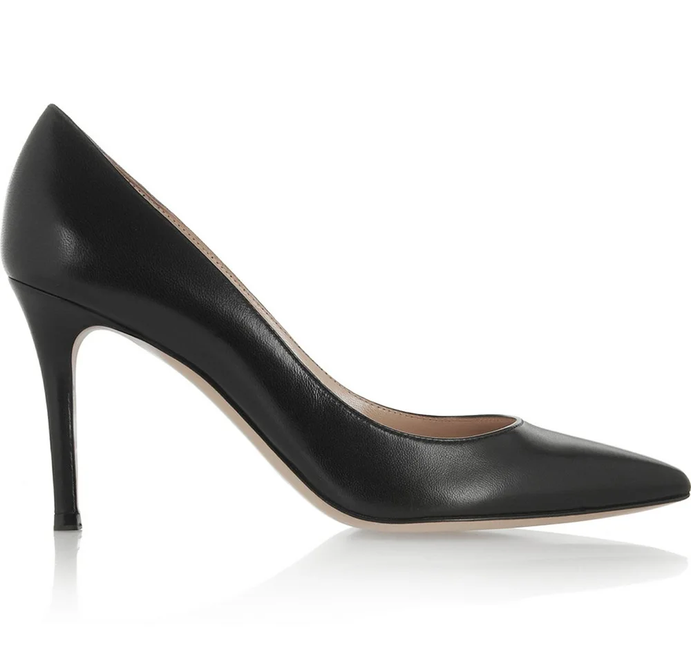 

New Women Spring Autumn High Fashion Pointed Toe Genuine Leather Office Formal Shoes Pumps Female Banquet Career Sheepskin Shoes