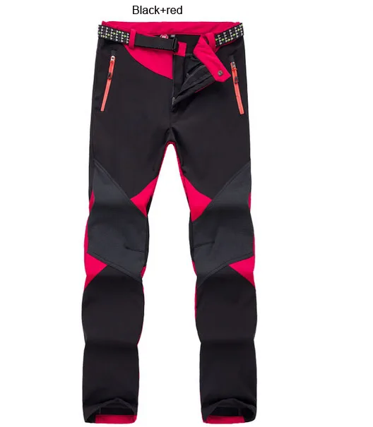 Woman Winter Trekking outdoor sports pants waterproof softshell Trousers Women hiking camping Spliced Warm Thermal Clothes P59