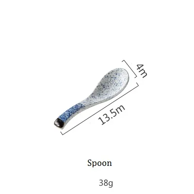 NIMITIME, японский стиль, Керамическая пиала для риса, тарелка, бытовая тарелка, тарелка для ужина, набор для одного человека, посуда для ресторана - Цвет: Spoon