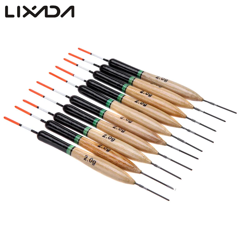 Fishing Float Bobber For Carp Tackle Tools Wood Accessories 10 Pieces//Lot Floats