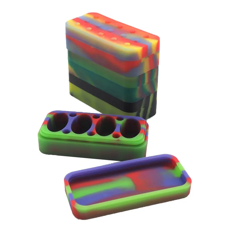 

5pcs 4 in 1 75ml silicone oil wax container Bho concentrate container butane oil jars Non Stick Slick oil Dab wax jar