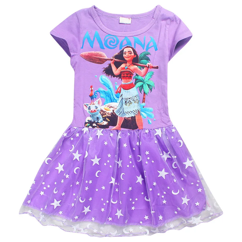 Moana Dress For Girls Kids Adventure Outfit Children Vaiana Princess ...