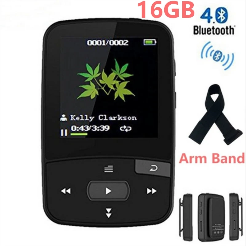Bluetooth MP4 музыкальный плеер с зажимом для спорта Оригинал CHENFEC C50 портативный fm