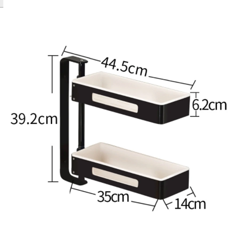 Кухонная стойка для хранения макияжа, вращающаяся полка для дома, двухслойная стойка для хранения приправ, органайзер для ванной комнаты