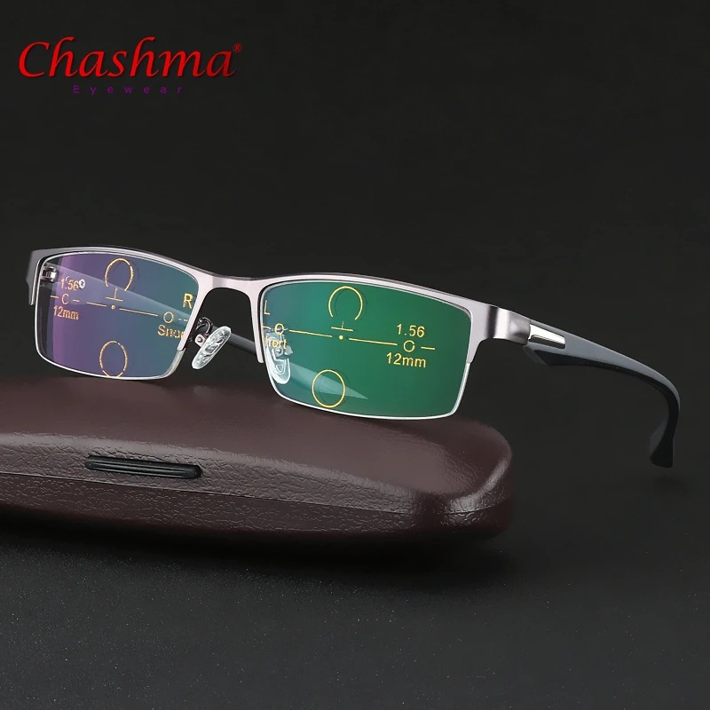 Фотохромные очки для чтения CHASHMA с прогрессивными фотохромными дужками и