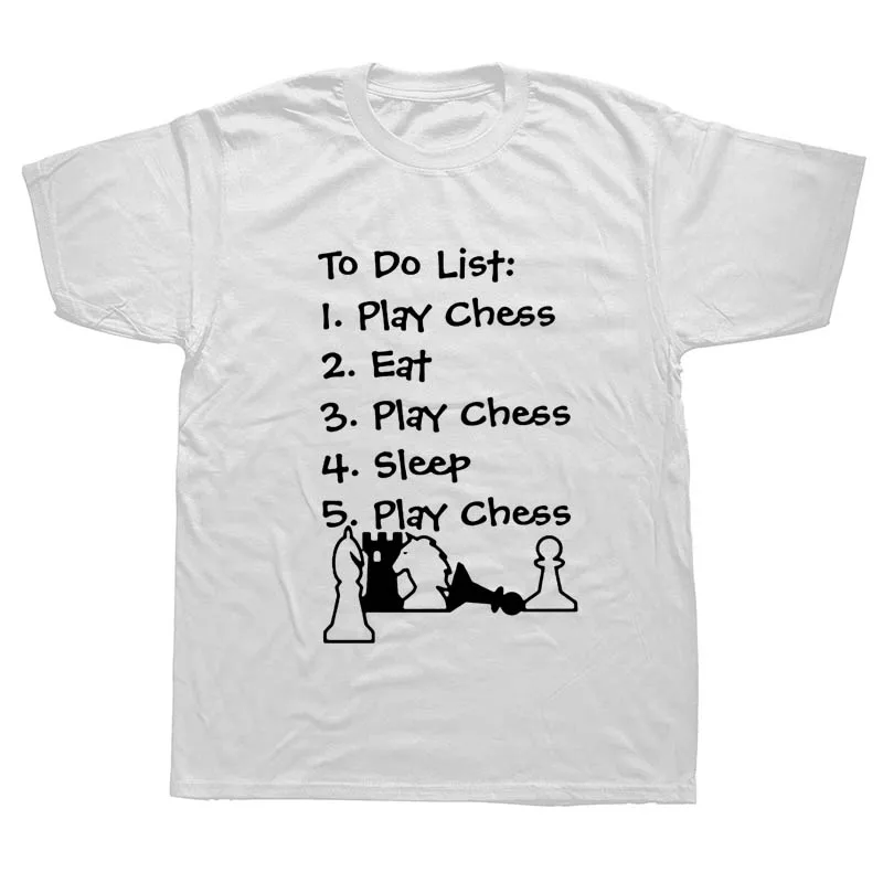 Список шахмат смешная игра для мужчин s футболка с коротким рукавом для мужчин подарок Эволюция шахматы вырез лодочкой футболка - Цвет: WHITE
