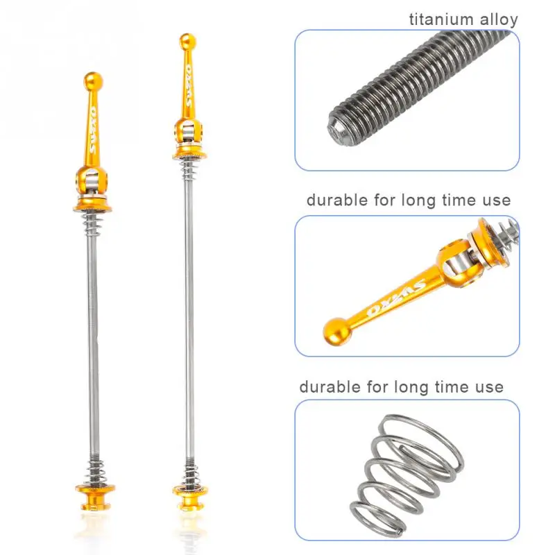 1 пара Горный Дорожный велосипед шампуры быстросъемные велосипедные колеса Ступицы титановый, ультралегкий полезный велосипед шампуры 130 и 170 мм