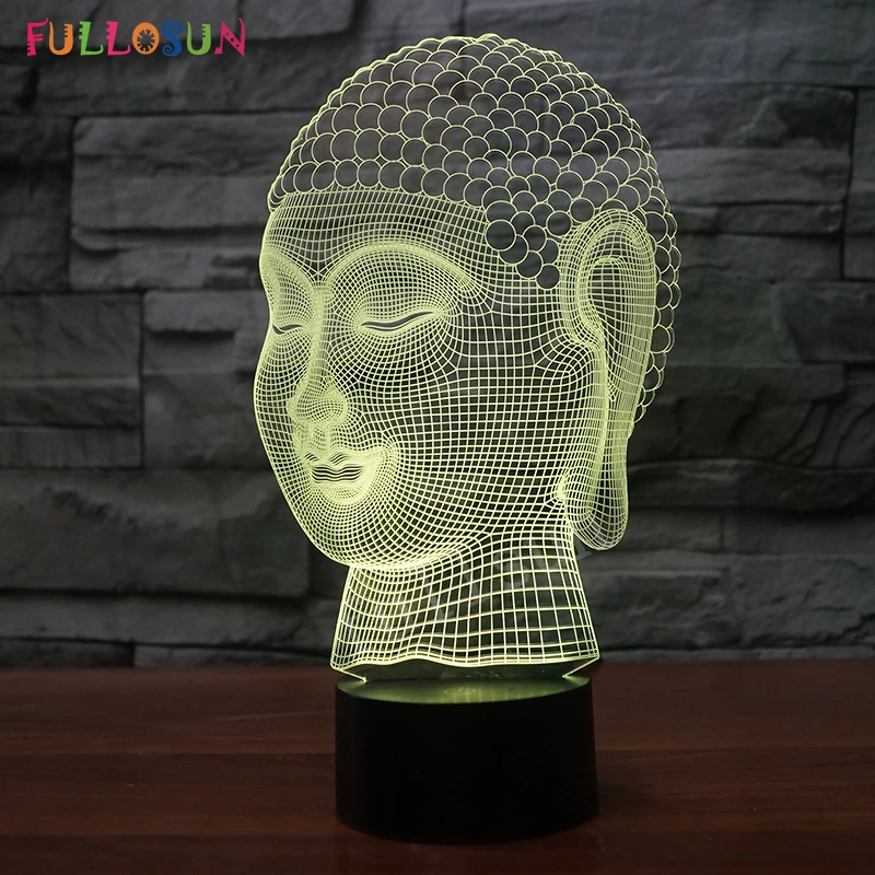 

Buddha 3D Lamp Visual Night Light USB LED 7 Color Sleep Table Lamp for Home Deco Night Lamp