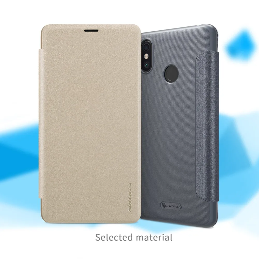

Leather Flip Case for Xiaomi Max 3 Mix 2s Mi 8 SE A2 Lite Redmi 6 Pro S2 Y2 Case Plain Ultra-thin Nillkin Official Cover MI8 8SE
