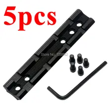 5 шт. 20 мм ласточкин хвост для Weaver Rail съемный Базовый адаптер прицел крепление конвертер 100 мм для фонарь-лазер прицел