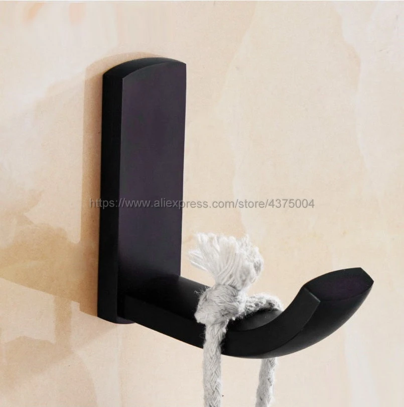 

1pcs Robe Hooks Oil Rubbed Bronze Towel Hook Bathroom Wall Mounted Coat Hanger Bathroom Accessories Set Decorative Nba189