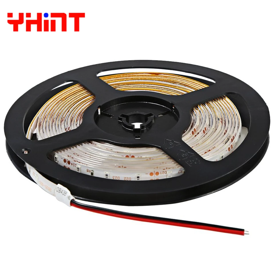 1 комплект 5 м SMD3528 DC12V 2A IP65/IP20 один цвет красный, зеленый, синий, желтый, белый, теплый белый, Водонепроницаемый 60 светодиодный/M светодиодный полосы