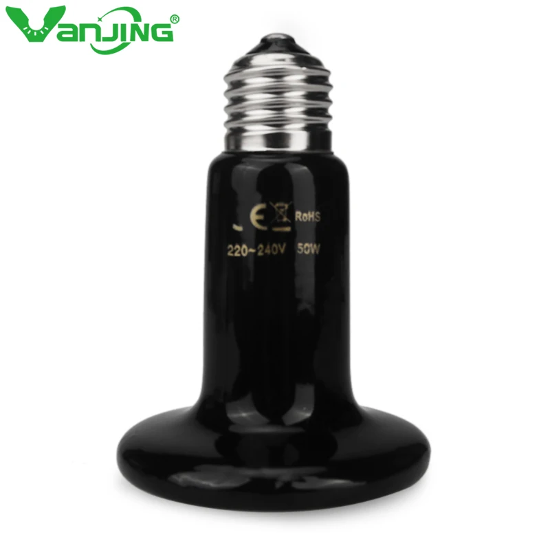 

Pet Heating Light Bulb E27 Mini Infrared Ceramic Emitter Lamp for Reptile Pet Brooder Box Warmer 50 100W 200V