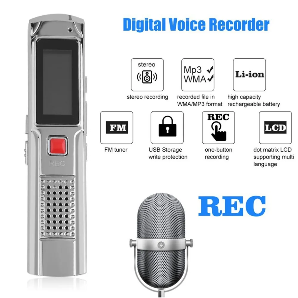 SK013 8GB Metal Stereo LCD Screen Dictaphone Digital Voice Recorder USB Disk MP3 Player Electronic Audio Sound Recorder SK013 8GB Metal Stereo LCD Screen Dictaphone Digital Voice Recorder USB Disk MP3 Player Electronic Audio Sound Recorder
