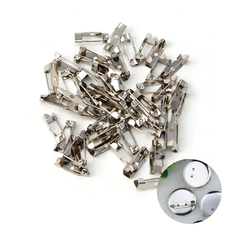 

50pcs Silver Safety Catch Bar Locking Brooch Back Pins Craft 15-40mm DIY