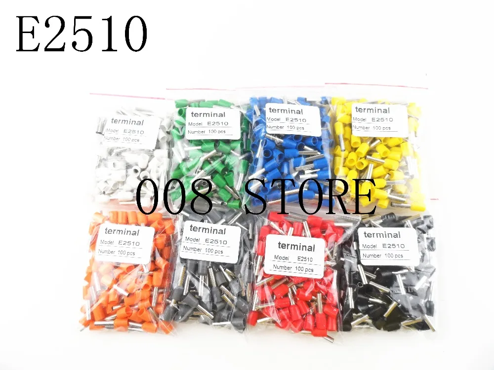 

100pcs E2510 for14 AWG, 2.5mm2 Insulated Wire Ferrules Cord End Terminal