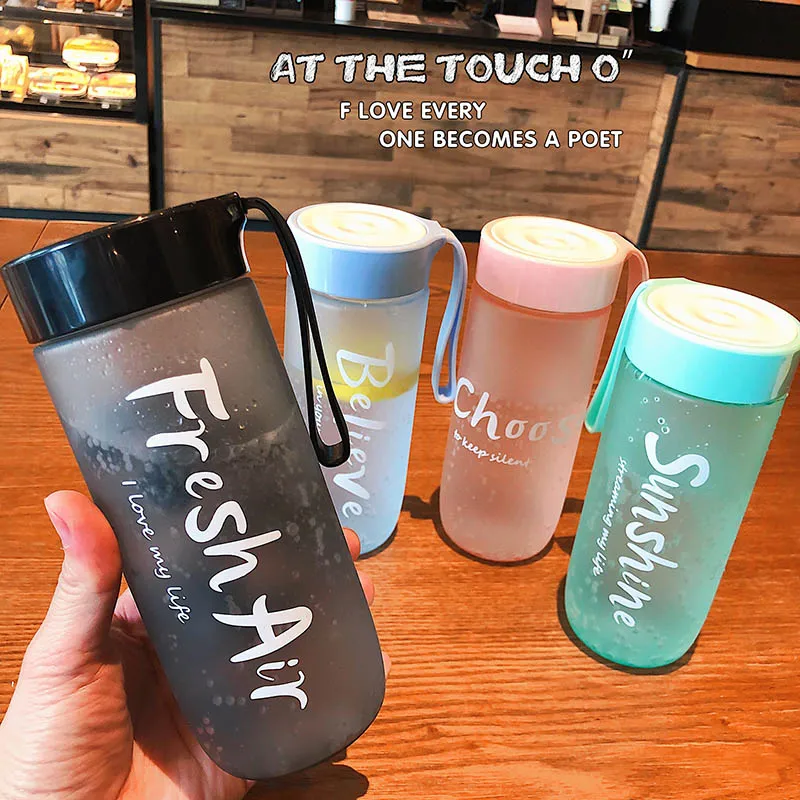 

Leak Proof Sports Water Bottle 490ML High Quality Tour Hiking Climbing Portable Scrub Bottles plastic Drinking Bottle BPA Free