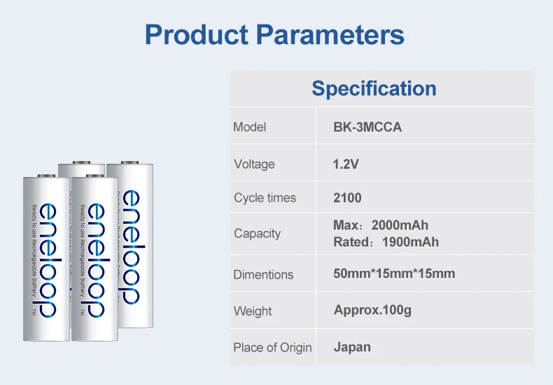 Panasonic 4 шт./лот 1,2 V 2000mAh AA предварительно заряженные аккумуляторы ni-mh перезаряжаемые aa батареи для игрушек камера микрофон