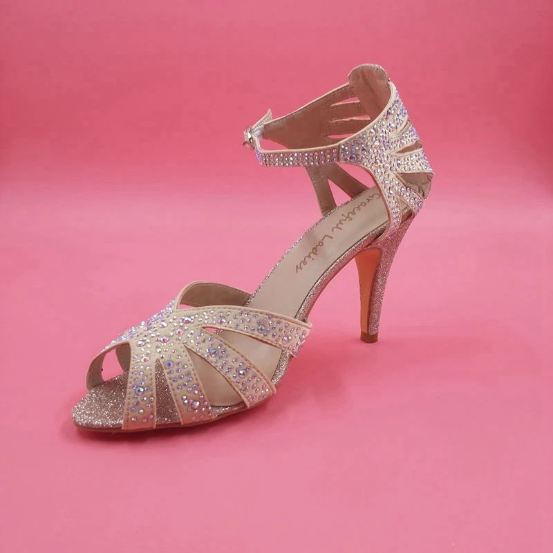 Elegant Sandals For Female Rhinestone Thin High Heels Peep Toe Fretwork Ankle Strap Buckle Strap Women Sandals Ladies Shoes Elegant Sandals For Female Rhinestone Thin High Heels Peep Toe Fretwork Ankle Strap Buckle Strap Women Sandals Ladies Shoes