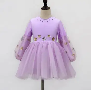 

Spring autumn girl clothing kids clothes girl princess dresses baby girls 100% cotton party dress for 3-9 years old kids