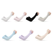 Длинные перчатки защита от солнца УФ Защита рук Защита рукава лед шелк солнцезащитный крем уличная рука теплые напальчники