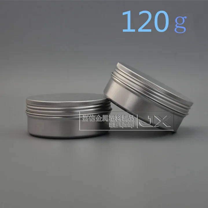 

Free Shipping 120g/ml Silver Aluminum Empty Lucifugal Flat Bottle Jar Cream Eye Gel Pomade Bath Salt Empty Cosmetic Containers