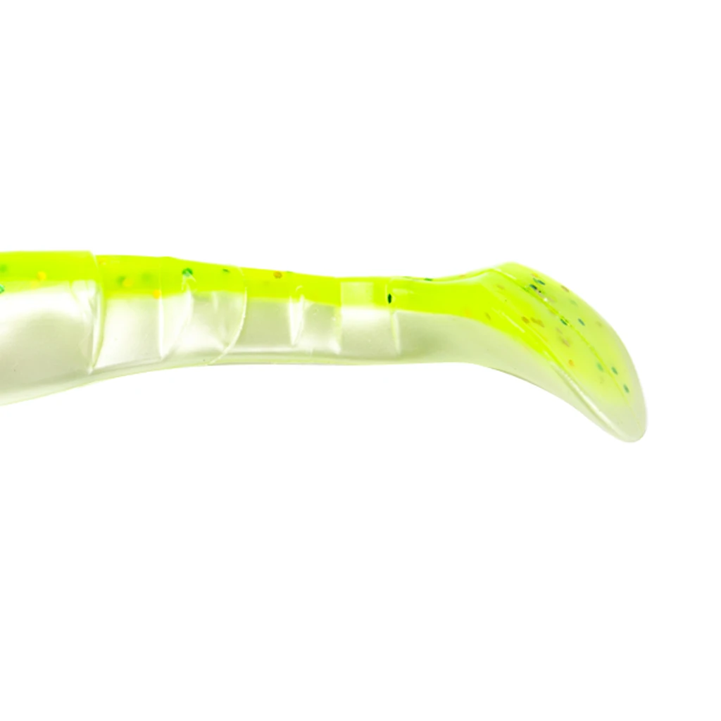 Perfeclan 4Pcs T Tail Soft Fish Lures Fishing Worm Baits Swimbaits for Jig Head & Offset Hook Soft Fish Lure Soft Fishing Lures