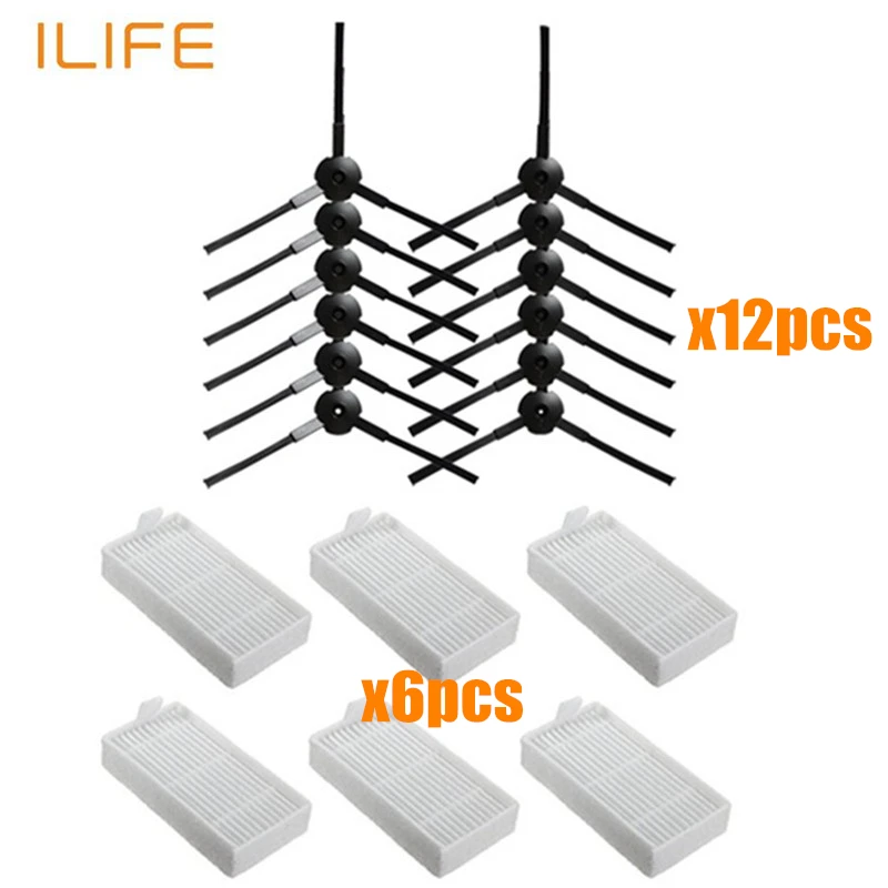 Боковая щетка+ hepa фильтр+ Швабра Ткань+ основной пылевой фильтр+ волшебная паста для ilife V50 V55 v5 v5s v5s pro x5 V3 V3s запчасти пылесоса - Цвет: 18p