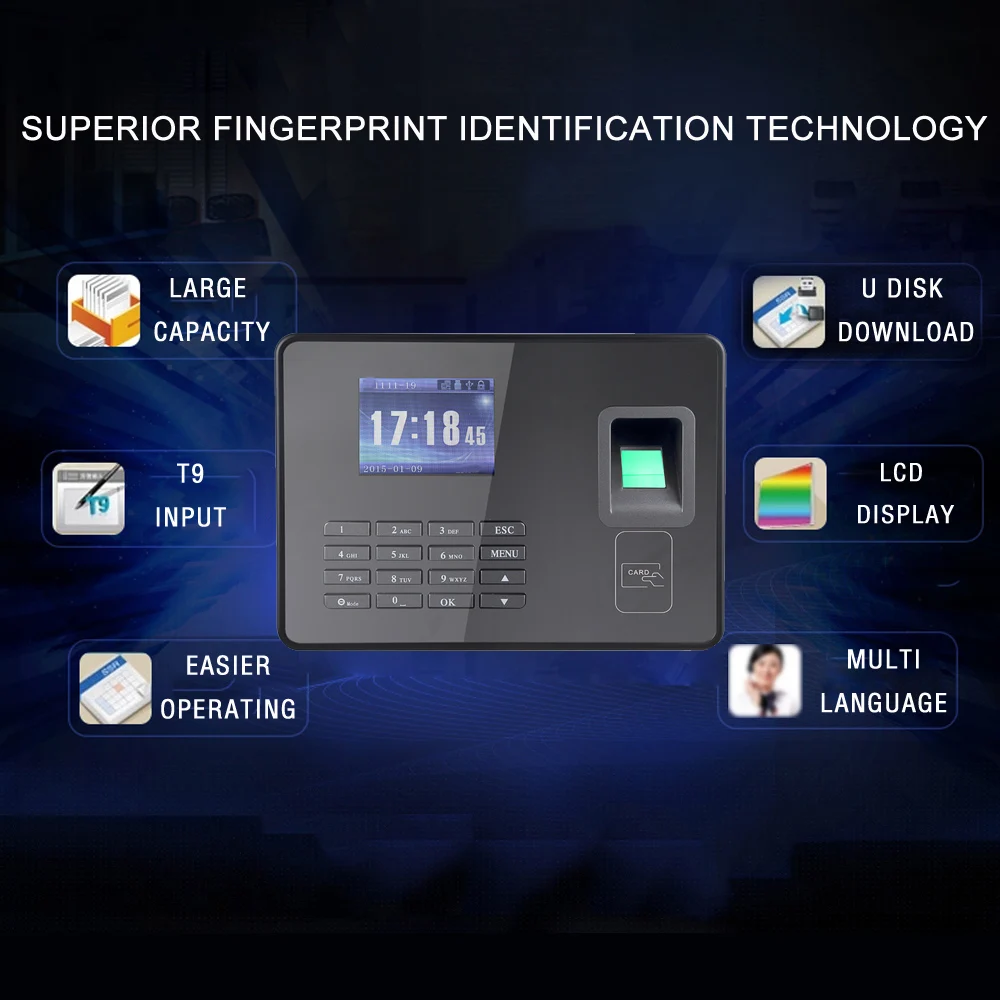 A8 инженерно-флагманская биометрический устройство для считывания отпечатков пальцев сотрудник проверка Регистраторы TCP/IP 2,8 дюймов ЖК-дисплей Экран DC 5 V