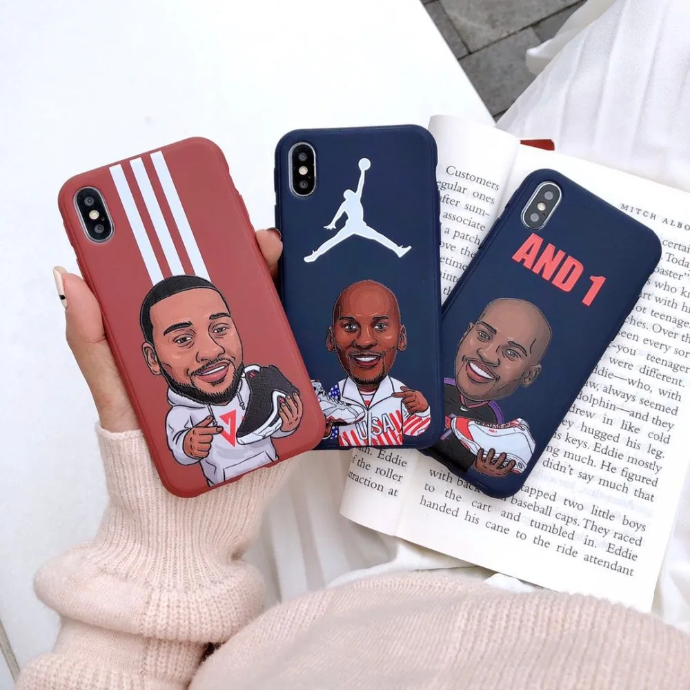 

Jump Man 3D Emboss Pattern Soft TPU Case Silicone Cover for iPhone X XR XS Max ipnon 6 6S 7 8 Plus Cellphone Back Cover Skin