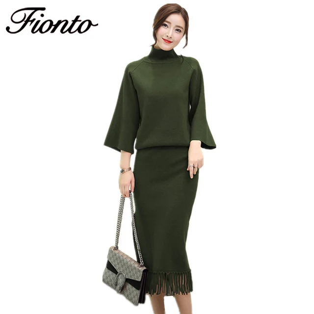 Best Offers 4 Colors Sets Knitted Two-Piece Suit Sweater High Waist Skirt Two Piece Sets2017 Horn Sleeve Blouse And Skirt Casual Sets F1599 Best Offers 4 Colors Sets Knitted Two-Piece Suit Sweater High Waist Skirt Two Piece Sets2017 Horn Sleeve Blouse And Skirt Casual Sets F1599