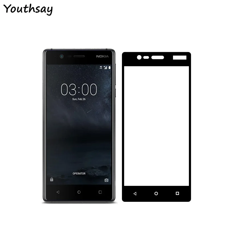 2 шт закаленное стекло для Nokia 3 Защита экрана полное покрытие Защитная пленка