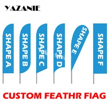YAZANIE графическая печать на заказ лезвие перо флаг знаки пляж Bowflag каплевидный флаг с баннером для наружной рекламы продвижение